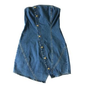 Urban Outfitters Denim Tube Mini Dress Medium